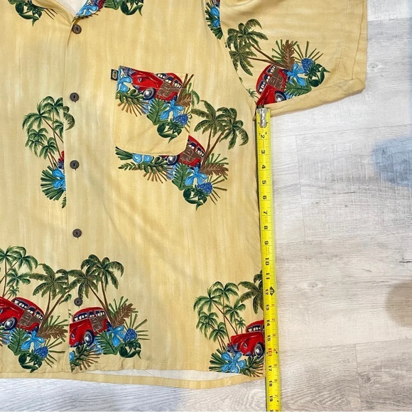 Pineapple Connection Men’s Vintage Hawaiian T Shirt Retro Car Palm Trees Size L - Picture 9 of 15